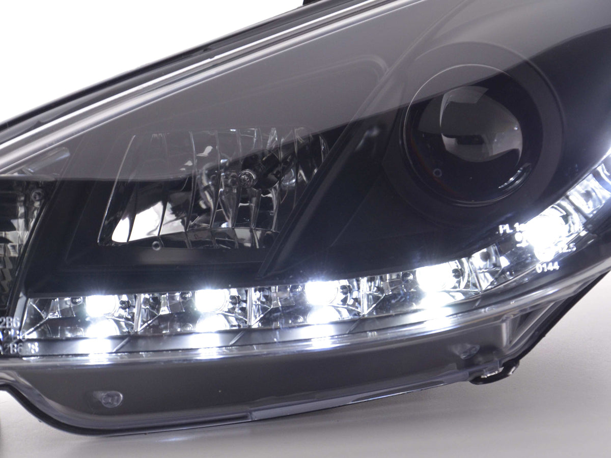 Scheinwerfer Set Daylight LED Tagfahrlicht Peugeot 206 Typ S16 98- schwarz Scheinwerfer Set Daylight LED Tagfahrlicht Peugeot 206 Typ S16 98- schwarz